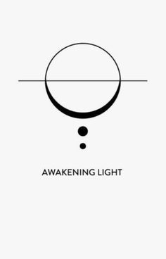 an image of a circle with the words awakeing light above it