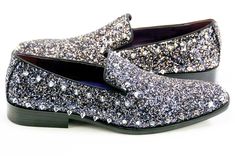 These intimidating glittery spiked loafers would be a great addition to any suit or tuxedo. The edgy coloring makes it a great accessory for any wedding, prom, or any other formal event where you want to make your presence felt. *As these styles of shoe tend to run larger than most regular footwear, dolce vita MEN please requests that you size down a half size (or a whole size where half is not available) to get the best fit. Prom Shoes For Men, Prom Shoes, Black Glitter, Shoes For Men, Loafers Men, Formal Event, Dress Shoes Men, Not Available, Oxford Shoes