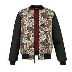 Retro Floral Print Winter Outerwear, Spring Floral Print Streetwear Outerwear, Floral Print Long Sleeve Outerwear For Streetwear, A Fresh Start, Bomber Jackets, Fresh Start, Graphic Artist, Spring Flowers, Bomber Jacket