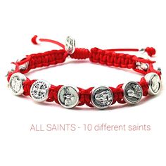 Silver Macrame Spiritual Bracelets, St Claire Of Assisi, Saints Bracelet, Divine Mercy Jesus, Catholic Devotions, Prayer Message, Macrame Style, St Claire, Christian Bracelets