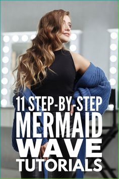 How to Get Mermaid Waves | If you want to know how to do mermaid waves on short, medium length, or long hair, this post is for you! We've curated the best hair tutorials to teach you how to get beautiful beach waves. We've included tutorials for all kinds of techniques, including how to get mermaid waves with a flat iron and hair waver, plus heatless overnight ideas. We've also included a list of hair products to help ensure your mermaid curls last while also preventing frizzy hair. Mermaid Waves Hair, Waves With A Flat Iron, Mermaid Hair Waves, Mermaid Curls, Shakira Hair, Herbal Hair Rinse, Waves Tutorial, Long Hair Waves, Short Hair Waves