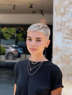 2024 Short Haircuts for Women – Ideas, Styles, Layers, and Highlights Women’s Very Short Haircuts, Slicked Back Hair Women, Extra Short Hairstyle Women, Short Funky Pixie Haircut, Growing Out A Buzzcut Women, Girls Buzzcut, Buzz Cuts For Women, Buzzcut Women, Shaved Head Styles