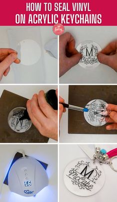 how to seal vinyl on acrylic keychains - step by step instructions