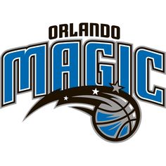 the orlando magic logo is shown in blue and black, with stars on its head