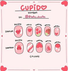 nail Cute Nail Drawings, Valentine's Nail Art, Nail Design Drawing, Paper Nail Designs, Paper Nails Ideas, Ideas De San Valentin, Paper Nails Design, Nail Doodles