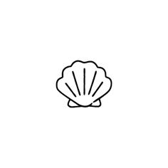 the outline of a shell on a white background