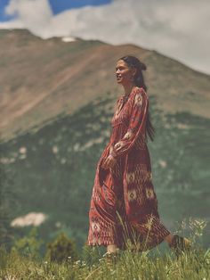 Stevie Dress - Issa Patchwork Ikat Fall Hippie Maxi Dress With Boho Print, Fall Hippie Boho Print Maxi Dress, Fall Hippie Boho Maxi Dress, Fall Boho Print Hippie Maxi Dress, Fall Season Printed Maxi Boho Dress, Casual Long Sleeve Dress With Ikat Print, Casual Long Sleeve Ikat Print Dress, Fall Boho Print Maxi Dress, Bohemian Printed Maxi Dress For Fall