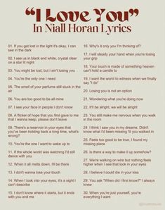 i love you in nail horan lyrics