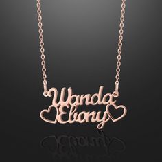 Double Name Necklace | Dorado Fashion