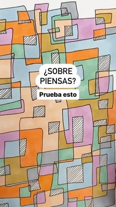 a colorful painting with the words sobre pienas?