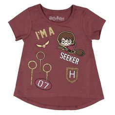 Your going to love our enchanting Harry Potter Toddler Shirt, perfect for your little aspiring Seeker! This magical shirt features a whimsical illustration of Harry Potter riding his broomstick, soaring high in pursuit of the Golden Snitch. Emblazoned with the phrase "I'm A Seeker" in bold, playful letters, your little one will proudly display their affinity for the thrilling world of Quidditch. Surrounding the main design, you'll find delightful Quidditch-related elements, including the elusive Rule Follower, Harry Potter Logo, Harry Potter Tshirt, Harry Potter Shirts, Burgundy Shorts, Golden Snitch, Harry Potter Tumblr, Harry Potter Outfits, Harry Potter Gryffindor