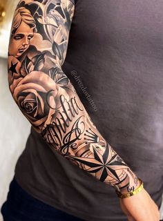 a man with a tattoo on his arm