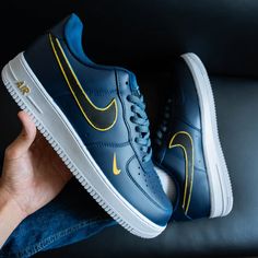 The Sea Blue Gold Custom Air Force 1 is a versatile and visually appealing option, drawing inspiration from the beautiful blue hues of the ocean and embellished with gold accents. This custom sneaker is highly sought-after by our customers due to its adaptable design and stylish appearance. Custom AF1 is now available for pre-order!

Exactly as shown in the pictures. 📷
Brand New & Authentic. 💯
Hand Painted with attention to detail. 👨‍🎨
Waterproof and Flexible. ❤️
Unisex model. Please refer to the Size Chart. 👟👫
Free Worldwide Shipping. ✈️🌍 Custom Af1, Custom Air Force 1, Custom Sneakers, Sea Blue, Equatorial Guinea, Blue Hues, Blue Sea, Air Force 1, Beautiful Blue