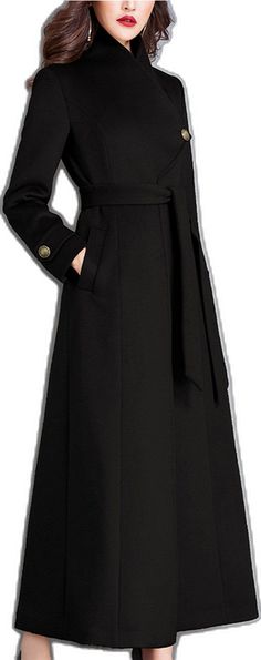 Long Sweater Coat For Formal Occasions, Elegant Long Sweater Coat, Elegant Long Solid Color Sweater Coat, Elegant Long Solid Wool Coat, Elegant Long Sweater Coat For Winter, Elegant Long Wool Coat Solid Color, Elegant Long Wool Coat In Solid Color, Elegant Long Black Sweater Coat, Long Wool Coat For Fall