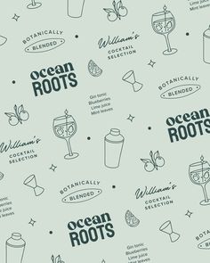 modern brand pattern for a cocktail bar #logodesign #professional #foodanddrink🍩 Cafe Pattern Design, Restaurant Pattern Branding, Cafe Branding Design Packaging, Coffee Brand Illustration, Brand Pattern Design Inspiration, Tissue Paper Branding, Groovy Branding Design, Cocktail Bar Branding Design