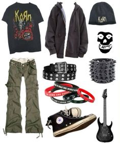 Metalhead Outfits Men, Rocker Style Outfits, Emo Outfits Men, Grunge Outfits Men, 80s Grunge, Grunge Fits, Alt Clothes, Alt Outfits, Funky Outfits