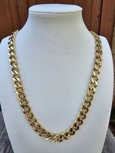 Finding Your Perfect Chunky Curb Chain Great choice! A chunky curb chain is a classic and versatile piece that can elevate any outfit. Here are a few reputable online retailers where you can find a 10mm wide, 60cm long, 18ct gold-plated curb chain: 18ct Gold-Plated Chunky Curb Necklace Chain Description:  * Material: 18ct gold-plated, ensuring a durable and lustrous finish.  * Style: Chunky curb chain, a classic and bold design.  * Width: 10mm, a substantial width for a statement piece.  * Lengt Elegant Chunky Cuban Link Jewelry, Chunky Cuban Link Necklace Gift, Gold Cuban Link Necklace With Chunky Chain, Curb Chain, Necklace Chain, Online Retail, Chain Styles, Pendant Necklaces, Chains Necklace