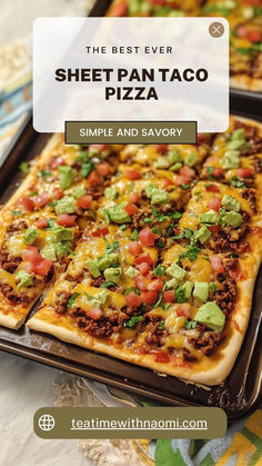 Say hello to your new favorite dinner: Sheet Pan Taco Pizza! This easy, one-pan meal features a crispy crust topped with taco-seasoned meat, cheese, and fresh toppings. A delicious twist on taco night that everyone will love! What’s your favorite taco topping? 🌮🍕
#SheetPanTacoPizza #TacoTuesdayRecipes #FamilyDinners #EasyAndDelicious #QuickAndTasty