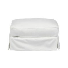 a white footstool on a white background