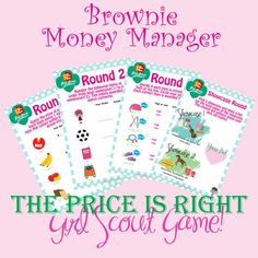 the price is right game for brownie money manager