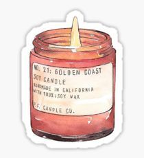 a drawing of a candle that is in a jar with a label on the lid