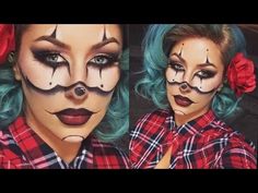 Wow! CHRISSPY is so badass! She killed it. Love her talent and editing skills Gangster Clown Halloween Tutorial- CHRISSPY - YouTube Halloween Makeup Diy Easy, Gangster Clown, Creative Halloween Makeup, Fantasy Make-up, Easy Halloween Makeup, Drag Make-up, Halloween Makeup Diy