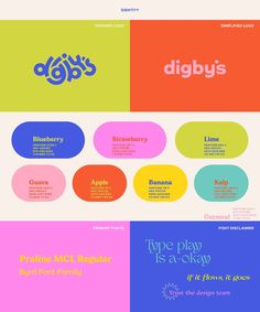 the different types of font and numbers are shown in this graphic design workflowe