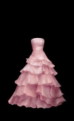 Bottom Of Dress Designs, Long Formal Dress Sewing Pattern, Princess Style Dress, Xv Dresses, 00s Mode, Prom Dress Inspo, Hollywood Dress, Pink And White Dress, Pretty Wedding Dresses