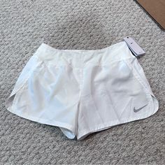 Pure White Color Has A Drawstring And Liner Back Pocket Waistband On Medium Is Approximately 15 Inches Across When Laying Flat And 18.5 Inches On The Xxl Inseam Is Approximately 3 Inches Ynf 14823, 14824, 14822, 14738 (M) Ynf 14552, 14554 (Xxl) Nike Summer Athletic Fitted Shorts, Pink Nike Pros, Nike Compression Shorts, Nike Shorts Women, Nike Spandex, White Spandex, Nike Pro Spandex, Nike Athletic Shorts, Nike Running Shorts