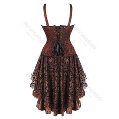 This Dress is fashionable for every occasion. the dress is made-to-order by professional tailors. You can choose from 50 colors, Regular sizes 2 to 16 and plus sizes 14w to 26W. Custom size is also available.. The product details: Color: Brown pirate dress,Black Gothic costume, Decoration: None, Feature: Lace up corset jacquard, Gender: Women, Halloween Costume: Cosplay Dresses for women, Item Type: Bustiers & Corsets, Material: Polyester,Polyester Blends, Material Composition: Jacquard Corset, Steampunk Costume Dress With Overbust, Steampunk Costume Dress With Overbust Shape, Steampunk Overbust Costume Dresses, Steampunk Overbust Dress For Costume Party, Fitted Punk Style Costume Dress, Halloween Lace Fitted Corset Dress, Vintage Fitted Corset For Halloween, Punk Style Fitted Costume Dress, Vintage Fitted Corset Dress For Halloween