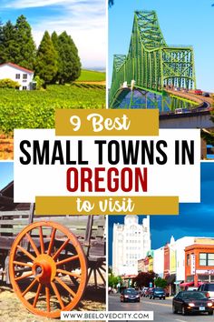 9 Best Small Towns in Oregon to visit Beautiful Coastline, Usa Destinations, Trip Destinations, Small Town America, Travel Bucket List Usa, Big Cities, Us Road Trip, Oregon Travel