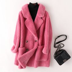 Product information: Fabric composition classification: real fur Fabric composition: wool skin Color: morning mist powder, beige, rose red, beige apricot, bright rain blue Sleeve length: long sleeve Collar type: square collar Size Information: Size: S/M/L/XL/ size Length of clothes (CM) Bust (CM) Sleeve length (CM) S 81 114 56 M 82 118 57 L 83 122 58 Note: 1. Asian sizes are 1 to 2 sizes smaller than European and American people. Choose the larger size if your size between two sizes. Please allo Winter Pink Fluffy Fur Coat, Trendy Pink Faux Fur Coat, Trendy Fluffy Long Sleeve Fur Coat, Trendy Long Sleeve Fluffy Fur Coat, Pink Fluffy Long Sleeve Fur Coat, Pink Fluffy Winter Outerwear, Pink Faux Fur Coat For Winter, Elegant Pink Fur Coat For Fall, Trendy Pink Fur Coat For Fall