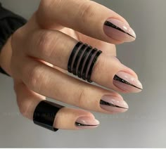 Goth Nails Short, Short Goth Nails, Nail Aesthetic, Unghie Nail Art, Witchy Nails, Punk Nails, Gothic Nails