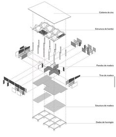 an architectural diagram showing the various parts of a building