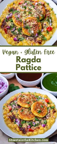 vegan and gluten free raga pattie with vegetables