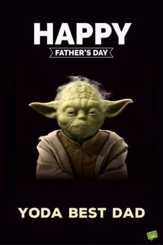 yoda best dad happy father's day card with the image of yoda