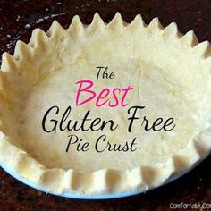 the best gluten free pie crust is in a paper bowl on a table