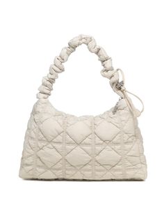 CARLYN is a designer bag brand that reinterprets the modern, sophisticated artistic sense of its birth city, New York, with a contemporary sensibility.- Brand's signature quilting detail- Lightweight nylon used bag- Square shape with generous storage- Length adjustable strap for a variety of looks Elegant Nylon Tote Shoulder Bag, Elegant Nylon Shoulder Bag, Beige Quilted Tote Shoulder Bag, Quilted Beige Tote Shoulder Bag, Quilted Nylon Top Handle Bag, Quilted Satchel Shoulder Bag For Daily Use, Modern Quilted Shoulder Bag For Everyday, Quilted Double Handle Shoulder Bag For Everyday, Quilted Double Handle Shoulder Bag For Travel