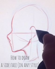 someone is drawing the outline of a human head