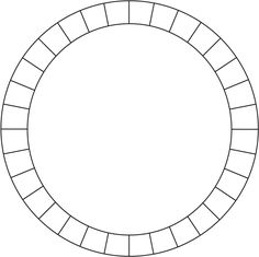 a drawing of a circle with lines in the middle