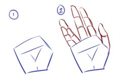 an image of how to draw hands with pencils