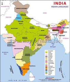 Ever wondered how there's so many languages in the world today?  Look at this map of India and the languages spoken in each region!  Amazing! We are proud to be the market leader for language labs in India.  www.sanako.com Language Map, Intercultural Communication, India Map, Indian Language, States Of India, World Languages, Ancient India, Hindi Language