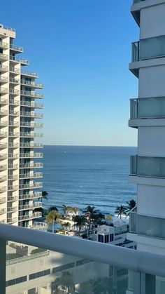 an ocean view from a high rise building