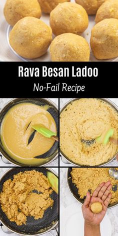 how to make ravia besan ladoo no - fail recipe with step by step pictures