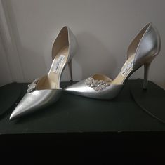 Jimmy Choo Rinestone Silver Heels Wedding Heels With Rhinestones In Leather, Nude Platform Heels, Metallic Gold Heels, Strappy Platform Heels, Gold Stilettos, Gladiator Sandals Heels, Jimmy Choo Pumps, Strappy High Heels Sandals, Mesh Heels