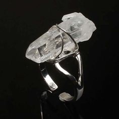 Wrapped Clear Quartz Crystal Ring Healing Crystal Ring, Raw Quartz, Trendy Ring, Finger Rings, Crystal Ring, Quartz Ring, Clear Quartz Crystal, Girls Jewelry, Crystal Quartz