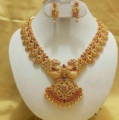 Kemp Necklace, Gold Necklace Indian, Necklace Indian, Antique Jewelry Indian, South Indian Jewelry, Gold Wedding Jewelry, Wedding Jewellery Collection