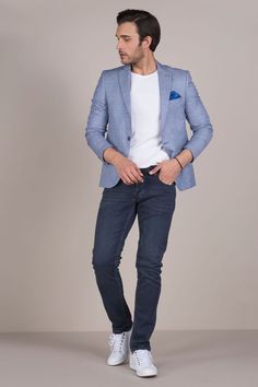 Light Blue Blazer Outfit Men, Date Outfits For Men, Blue Blazer Outfit Men, Businessman Style, Blue Blazer Outfit, Man Dress Design, Coffee Date Outfits