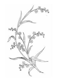 a drawing of some flowers on a white background