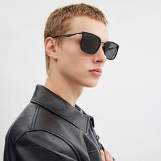 These sleek metal square sunglasses feature sculpted arms detailed with our C hardware for a heritage touch. They’re designed with adjustable nose pads for a personalized fit. | Coach C Hardware Square Sunglasses - Black Coach Pillow Tabby, Coach Pillows, Sculpted Arms, Black Sunglasses Square, Square Sunglasses, Top Brands, Sleek, Sunglasses, Luxury Fashion